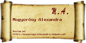 Mogyorósy Alexandra névjegykártya