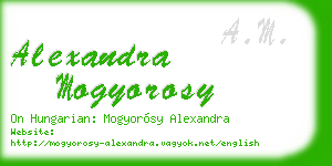 alexandra mogyorosy business card